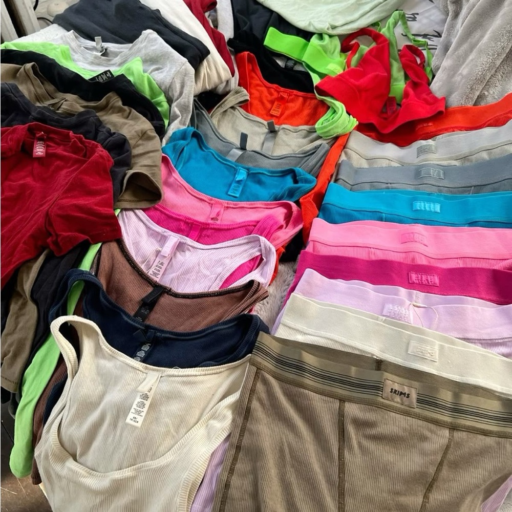 SKIMS Red and Green Undershirts Collection